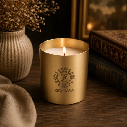 Zighrana lavender essential oil candle hand poured natural soy wax
